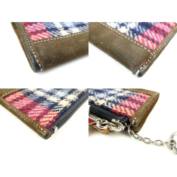 Coach Tartan Wool Mini Skinny Case w/ Keychain & Star Charm - Picture 11 of 14